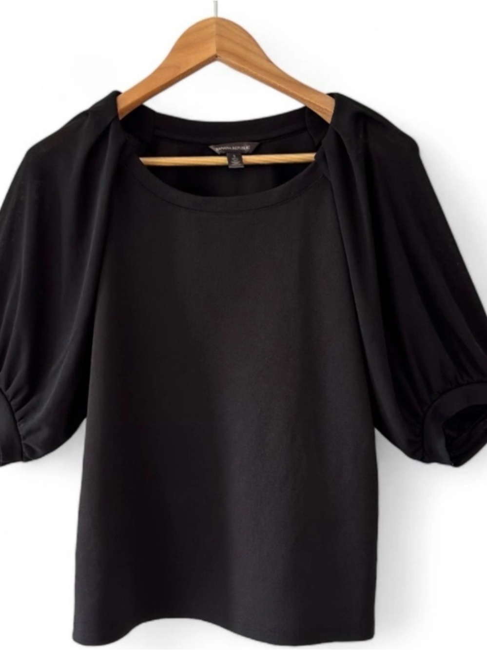 Banana Republic Black Puff-Sleeve Blouse